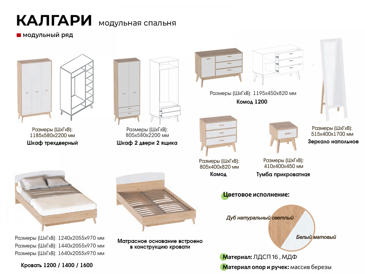 Кровать Калгари Мебельград